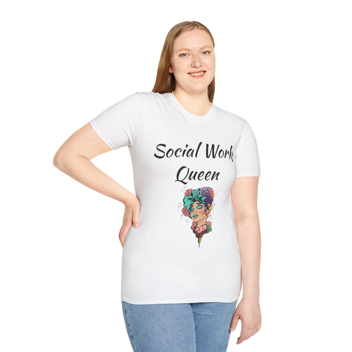 Social Work Queen Organic Cotton T-Shirt - Classic Fit, Lightweight, Eco-Friendly