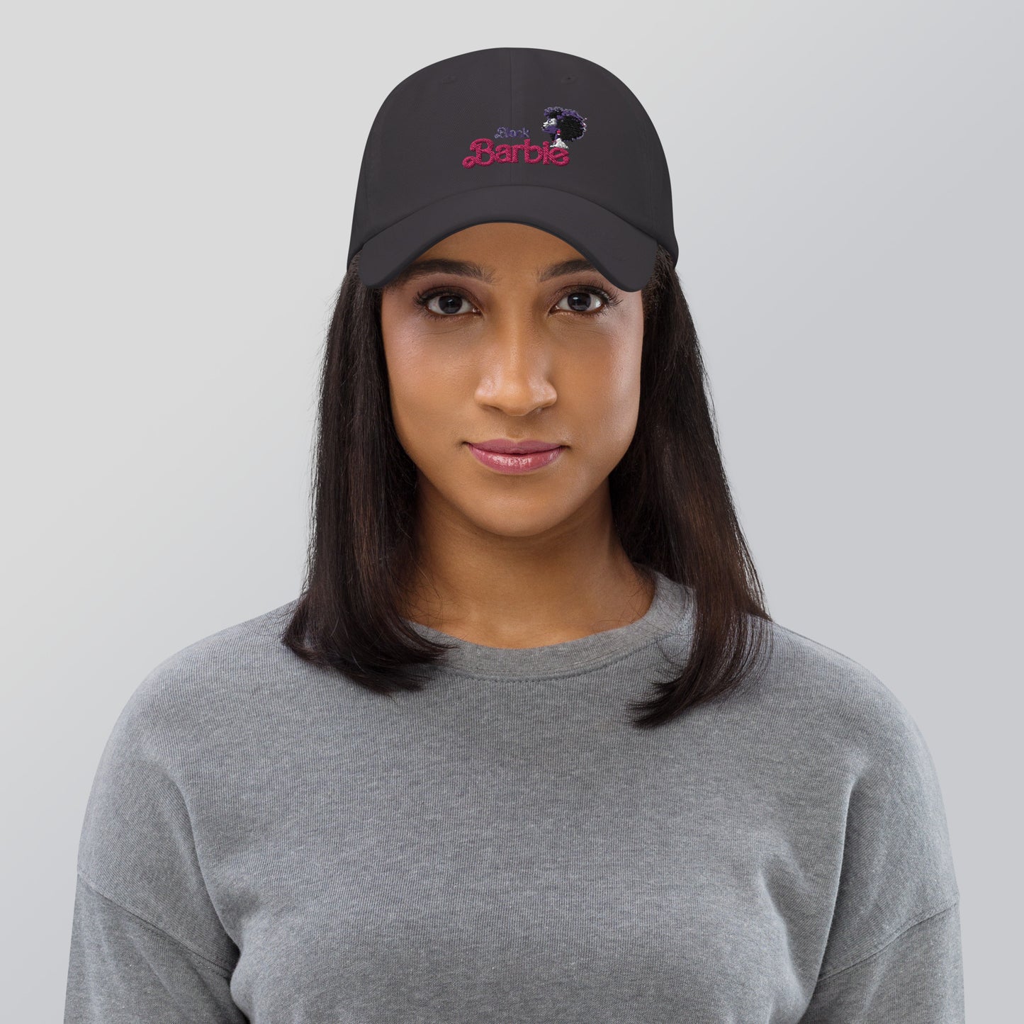 Black Barbie Embroidered Hat - Stylish Adjustable Cap for All Ages