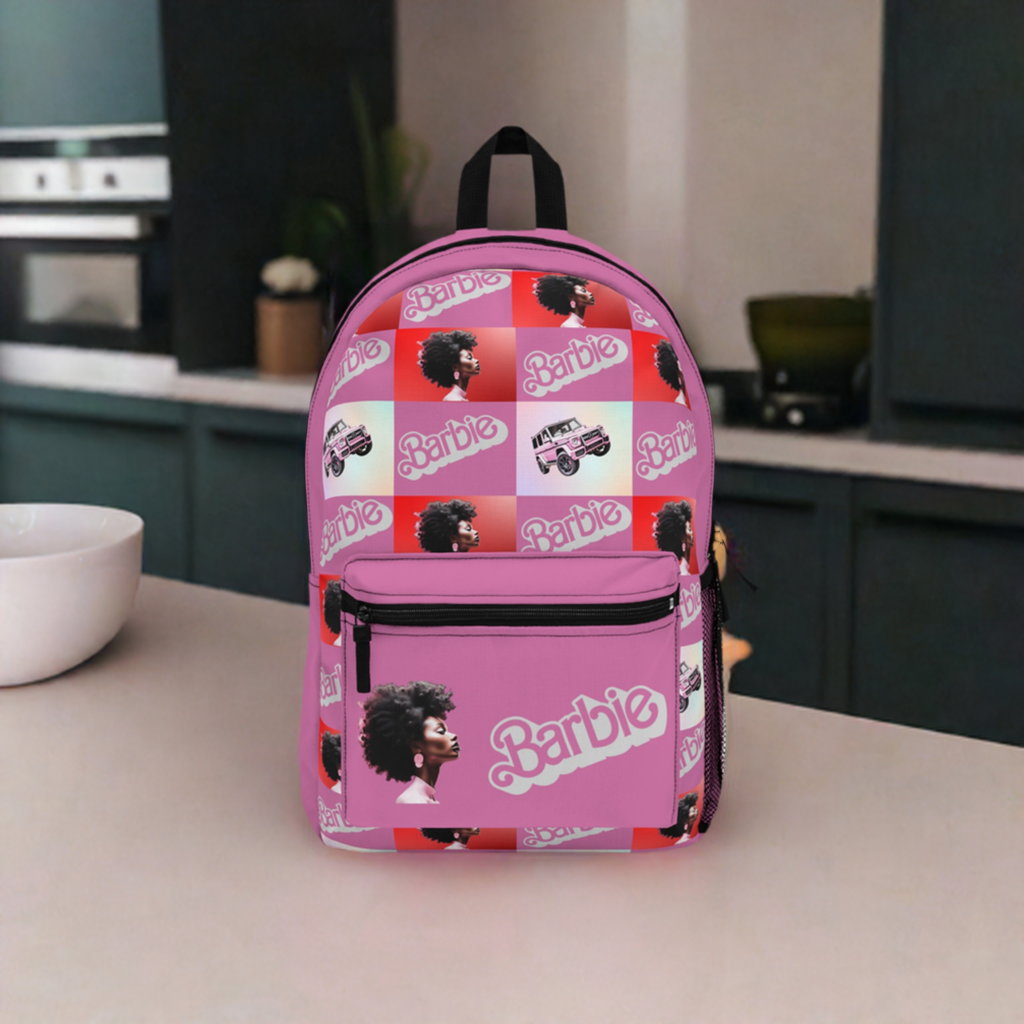 Barbie Design Durable Backpack - Lightweight, Waterproof, 100% Polyester