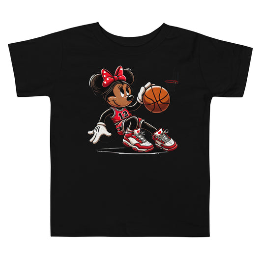 Toddler Minnie Mouse Basketball T-Shirt - 100% Cotton, Cute and Comfortable