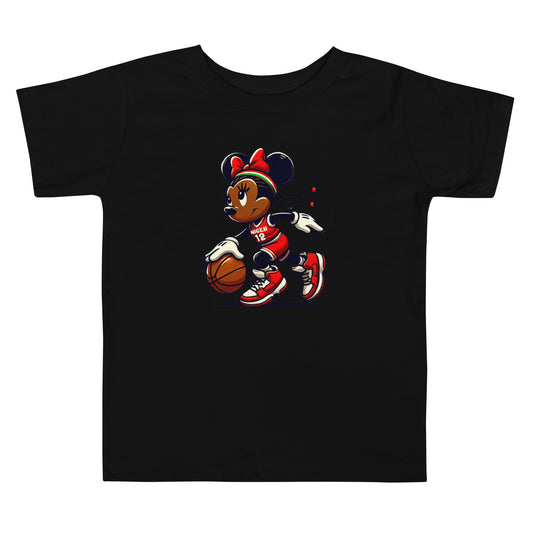 Toddler Minnie Mouse Basketball T-Shirt - 100% Cotton, Cute and Comfortable