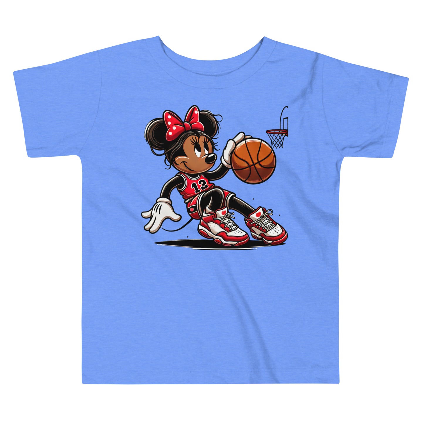 Toddler Minnie Mouse Basketball T-Shirt - 100% Cotton, Cute and Comfortable