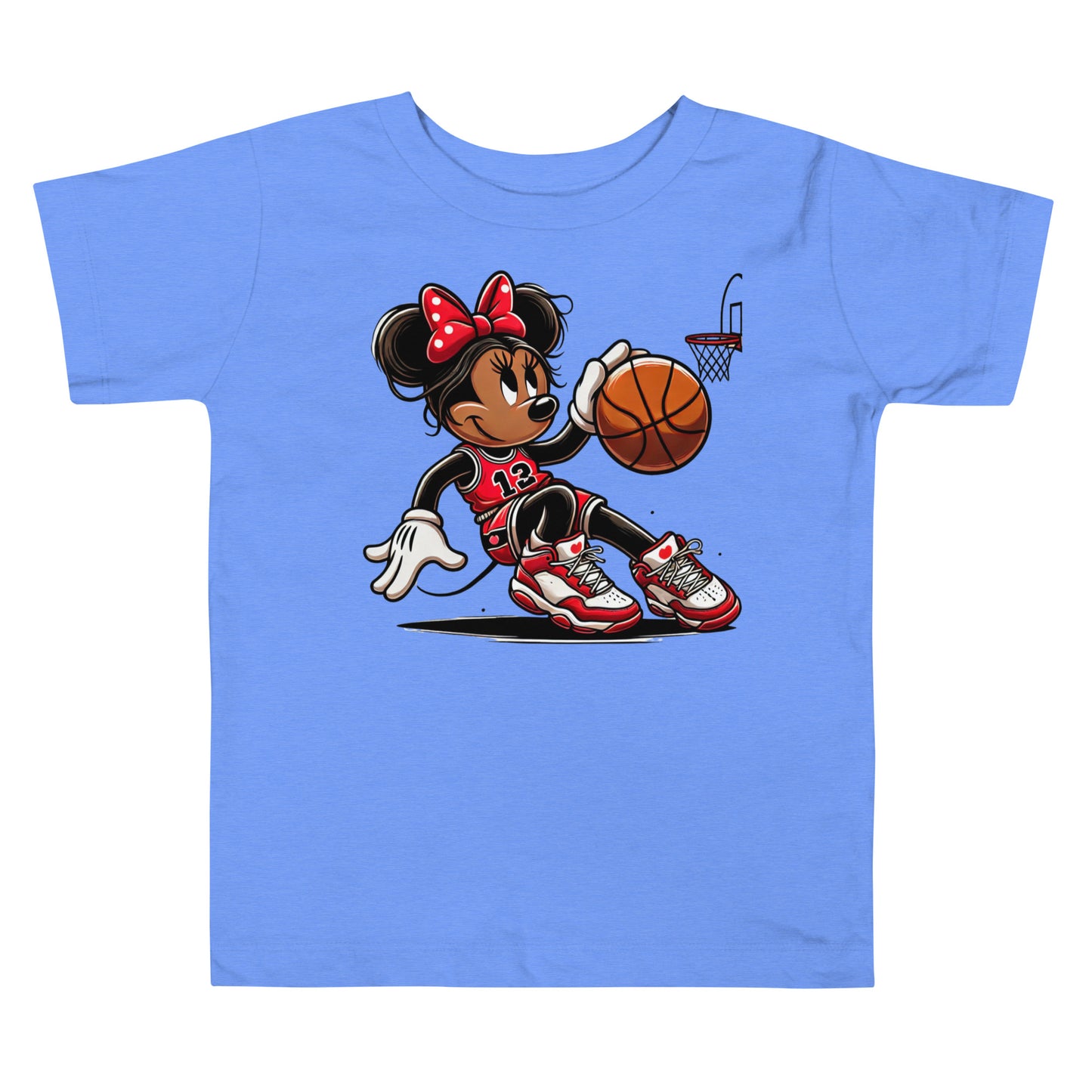 Toddler Minnie Mouse Basketball T-Shirt - 100% Cotton, Cute and Comfortable