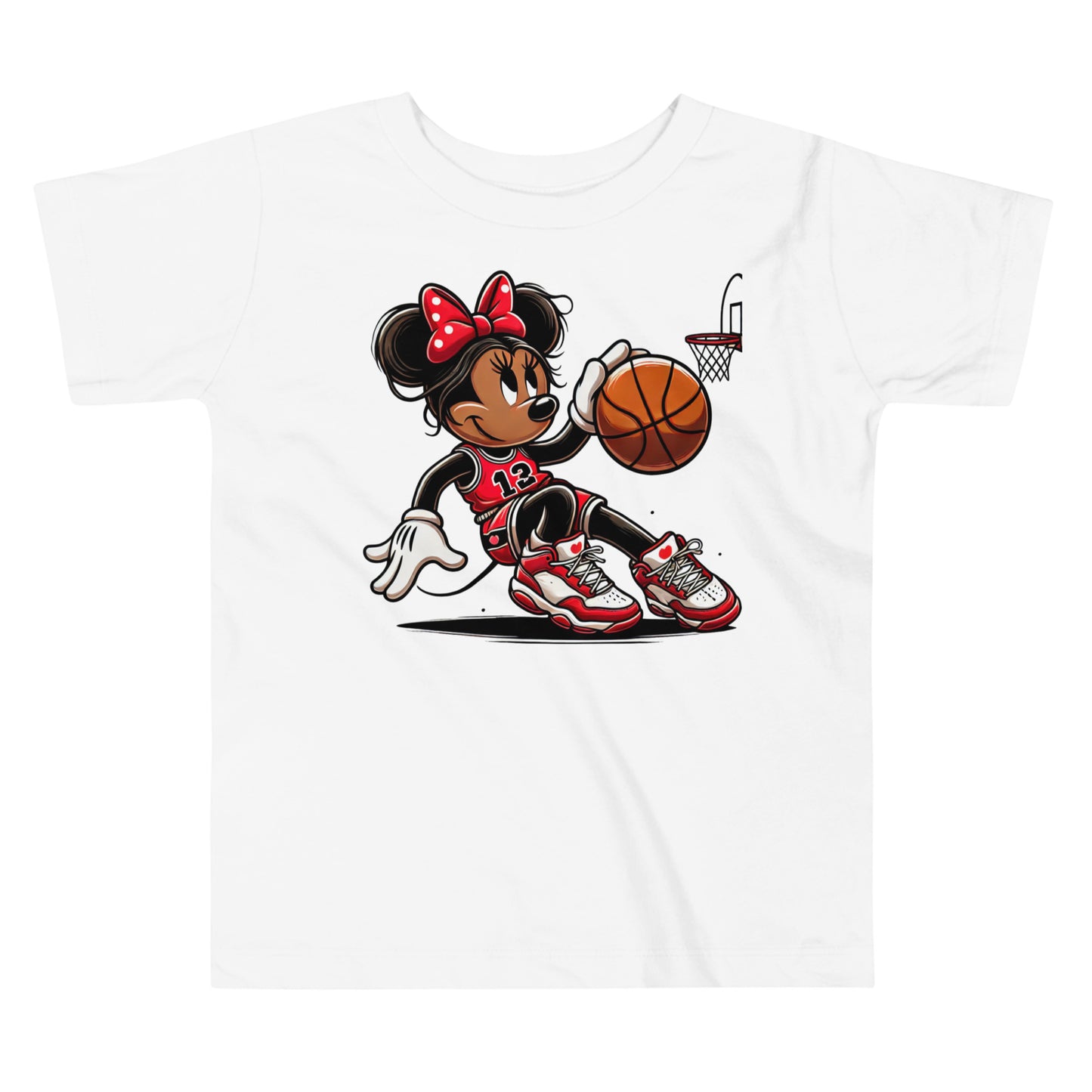 Toddler Minnie Mouse Basketball T-Shirt - 100% Cotton, Cute and Comfortable